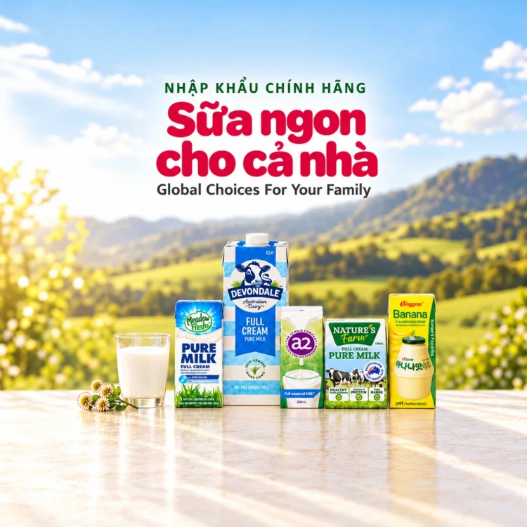 Sữa nhập khẩu chính hãng cho cả nhà – Global Choices For Your Family